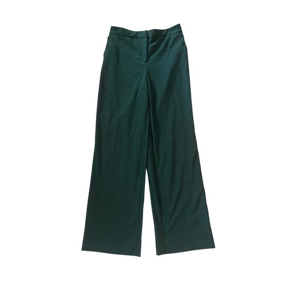 Women 8 Joie Green Wide Leg Pants Trousers High Rise Slacks - Picture 1 of 6